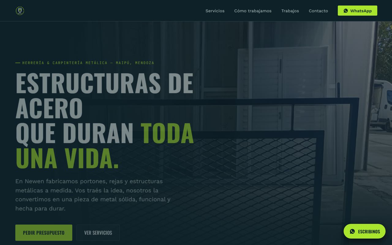 Sitio real de Metalúrgica Newen